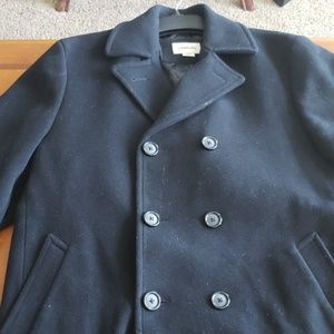 Men's Black Peacoat Size Large